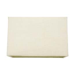 Rackhams Contemporary and Sleek Cream Linen Fabric Rectangular Lamp Shade 60w Maximum