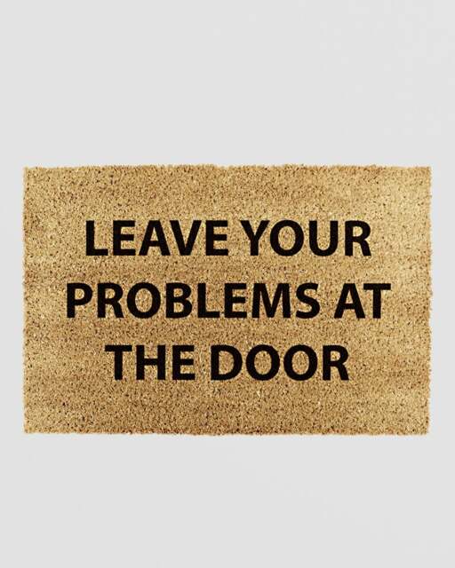 Rackhams Leave Your Problems At The Door Doormat