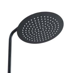 Rackhams Black Round Shower Head Shower Mixer Set - thumbnail 5