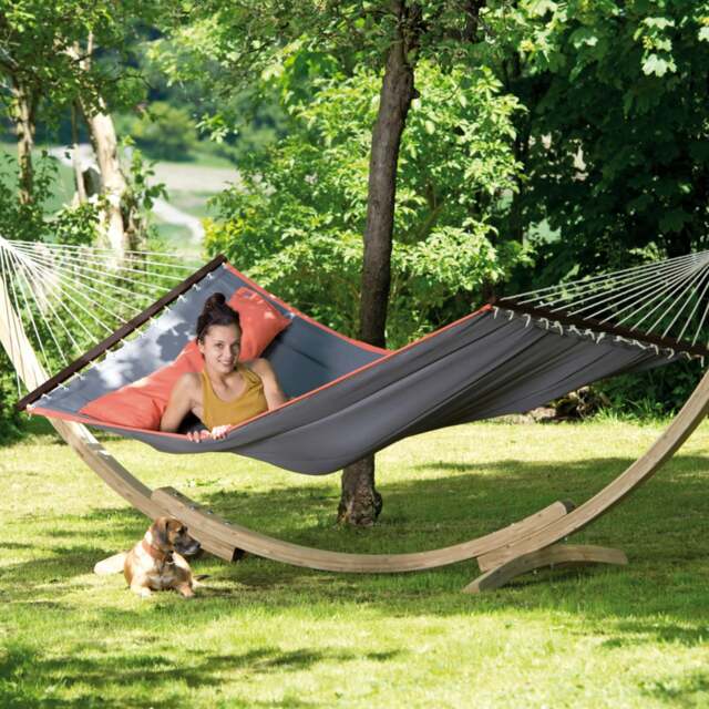 Rackhams American Dream Hammock & Stand - gray - image 1