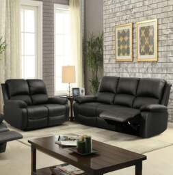 Rackhams Milan Reclining Luxury Faux Leather Sofa Set - Indulge in the Ultimate Comfort and Style for Your Living Room - Light Grey - Chair only - thumbnail 5