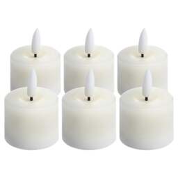 Rackhams Luxe Collection Natural Glow Led Tealight Candles (Pack Of 6) - Cream - One Size - Cream - 50% Plastic/50% Wax - thumbnail 3