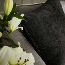 Rackhams Selene Luxury Chenille Cushion - 55x55cm - 1 - Black - thumbnail 2