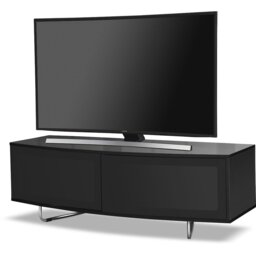 "Rackhams Caru Gloss Black Beam-Thru Remote Friendly Super-Contemporary ""D"" Shape Design 32""-65"" LED/OLED/LCD TV Cabinet" - thumbnail 3