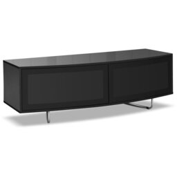 "Rackhams Caru Gloss Black Beam-Thru Remote Friendly Super-Contemporary ""D"" Shape Design 32""-65"" LED/OLED/LCD TV Cabinet" - thumbnail 4