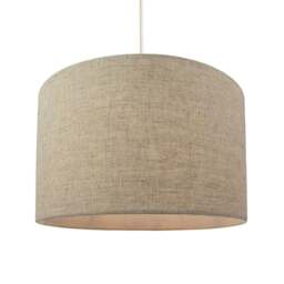 "Rackhams Contemporary and Stylish Natural Linen 12"" Lamp Shade in Oatmeal - 30cm Diameter" - thumbnail 2