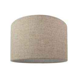 "Rackhams Contemporary and Stylish Natural Linen 12"" Lamp Shade in Oatmeal - 30cm Diameter"
