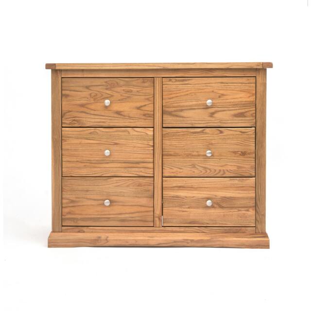 Rackhams Salerno 6 Drawer Chest of Drawers Chrome Knob - Natural - image 1