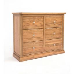 Rackhams Salerno 6 Drawer Chest of Drawers Chrome Knob - Natural - thumbnail 2