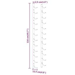 Rackhams Wall Mounted Wine Rack for 12 Bottles Gold Iron - thumbnail 5
