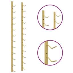 Rackhams Wall Mounted Wine Rack for 12 Bottles Gold Iron - thumbnail 4