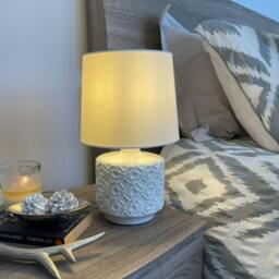 Rackhams Mara White Ceramic Table Lamp - thumbnail 2