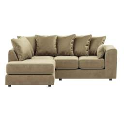 Rackhams Brooklyn Full Foam Plush Velvet Corner Sofa - Blue - Right Hand Facing - thumbnail 4