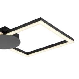 Rackhams Miles Double Square Integrated LED Ceiling Light - Brushed Brass - thumbnail 5