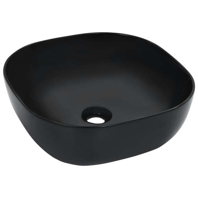 Rackhams Wash Basin 42.5x42.5x14.5 cm Ceramic Black