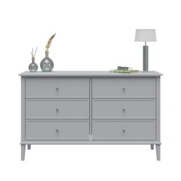 Rackhams Franklin 6 Drawer Dresser Gray - Grey - thumbnail 1