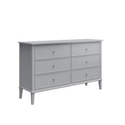 Rackhams Franklin 6 Drawer Dresser Gray - Grey - thumbnail 4