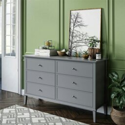 Rackhams Franklin 6 Drawer Dresser Gray - Grey - thumbnail 2