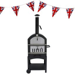Rackhams Outdoor Pizza Oven, Rain Cover & Union Jack Bunting - thumbnail 1