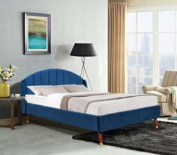 Rackhams Athens Winged Plush Velvet Fabric Bed Frame - A Luxurious and Sophisticated Statement Piece for Your Bedroom - Teal - King - thumbnail 5