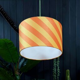 "Rackhams Marmalade Helter Skelter Velvet Lampshades - 70cm diameter x 25cm height / 27"" x 10"""