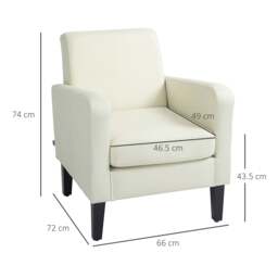 Rackhams Modern Armchair Accent w/ Rubber Wood Legs Bedroom - Light Grey - thumbnail 4