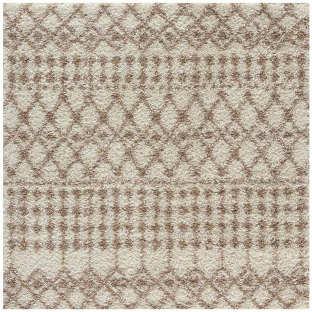 Rackhams Moroccan Ivory Beige Shaggy Rug - 1030 - 120X120 cm - image 1