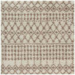 Rackhams Moroccan Ivory Beige Shaggy Rug - 1030 - 120X120 cm - thumbnail 1