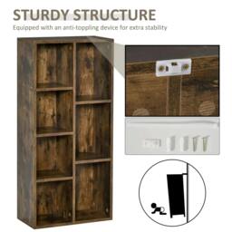 Rackhams Seven-Cube Bookcase - Rustic Brown Wood Effect - thumbnail 5
