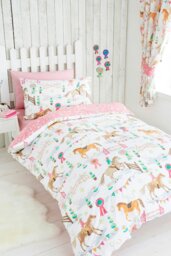 Rackhams Horse Show Duvet Cover Set - Multi - Single