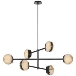 "Rackhams Melange 48"" Multi-Positional Chandelier - Antique-Burnished Brass" - thumbnail 3