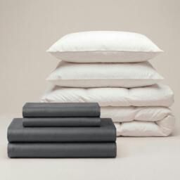 Rackhams Sateen Move-In Bedding Set - Navy - Single - King - thumbnail 2