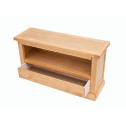 Rackhams Lucca Waxed 1 Drawer TV Cabinet Wood Knob - Light Brown - thumbnail 4