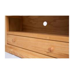 Rackhams Lucca Waxed 1 Drawer TV Cabinet Wood Knob - Light Brown - thumbnail 5