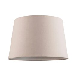 Rackhams Contemporary Light Taupe Linen Fabric Drum Lampshade with Cotton Inner
