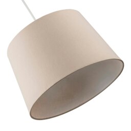 Rackhams Contemporary Light Taupe Linen Fabric Drum Lampshade with Cotton Inner - thumbnail 5