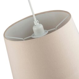 Rackhams Contemporary Light Taupe Linen Fabric Drum Lampshade with Cotton Inner - thumbnail 4