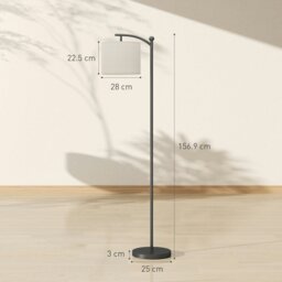Rackhams LED Floor Lamp with Dimmable Colours Temperature & Brightness, Black - Black - thumbnail 5