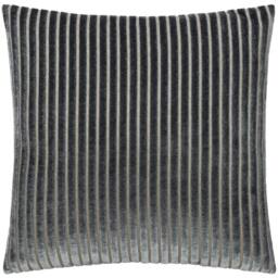 Rackhams Savoy Velvet Stripe Cushion Cover - Charcoal - 50cm x 50cm - Charcoal - 100% Polyester
