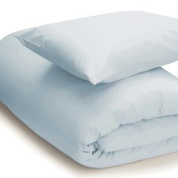 Rackhams Easycare Percale Duvet Cover - Duck Egg Blue - Kingsize - Duck Egg Blue - 50% Cotton/50% Polyester - thumbnail 2