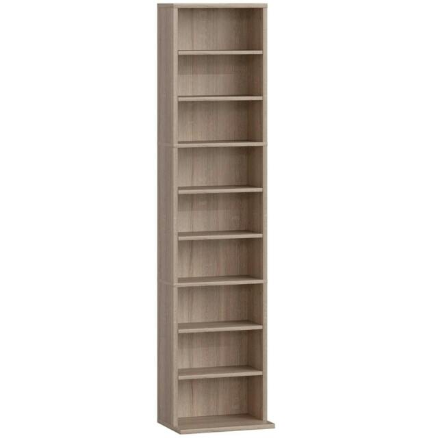 Rackhams 260 Narrow CD Storage Unit - Natural Wood Finish