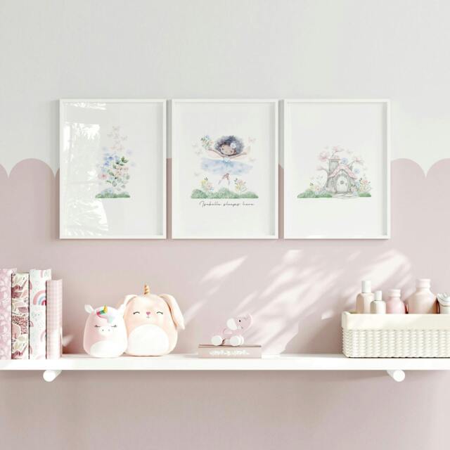 Rackhams Murals For Nursery Rooms - Set of 3 wall art prints - 20 x 30 in / 50 x 76 cm - Satin Photo paper 280 gsm - Black Frame - image 1