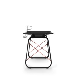 Rackhams Oblivion Gaming Desk in Black / Red - thumbnail 2