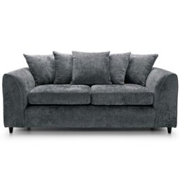 Rackhams Dylan Chenille 3+2 Seater Fabric Sofa in Grey - 3 Seater & 2 Seater Set - thumbnail 2