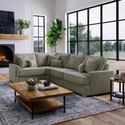 Rackhams Harrogate Left Hand Corner Sofa - Stone - thumbnail 6