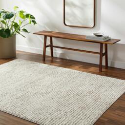 Rackhams Freud-Modern Ivory Brown High Pile Rug - 120 x 170 cm - thumbnail 1