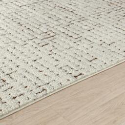 Rackhams Freud-Modern Ivory Brown High Pile Rug - 120 x 170 cm - thumbnail 3