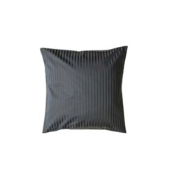 Rackhams Hotel Stripe Pillowcase - Charcoal - 66cm x 66cm - Charcoal - 100% Cotton - thumbnail 2