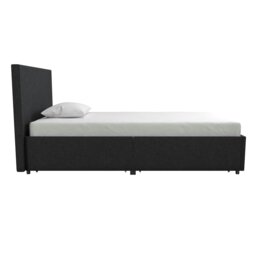 Rackhams Kelly Bed with Storage Fabric Dark Grey - Single - thumbnail 4