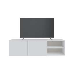 Rackhams Modern Conrad TV Unit up to 50 Inch TVs 2 Soft Close Door Entertainment Centre 140cm Living Room Easy Assembly - Black - thumbnail 3